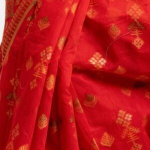 Red Half-silk Saree