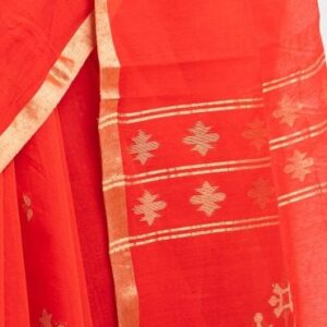 Red Half-silk Saree