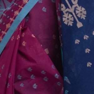 Navy Blue Half-silk Saree
