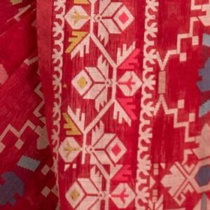 Maroon Half-silk Saree