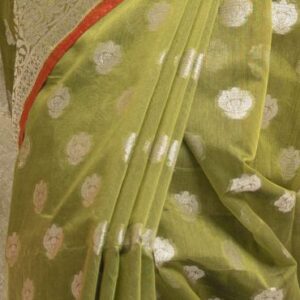 Green Half-silk Saree