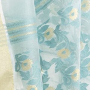 Blue Half-silk Saree