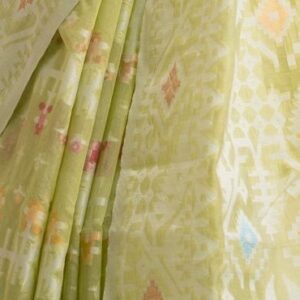 Yellow Half-silk Saree