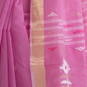 Pink Half-Silk Saree