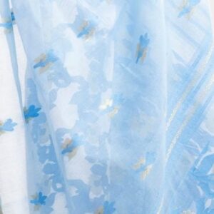 Sky Blue Half-silk Saree