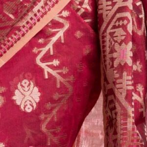 Bright Pink Half-silk Saree