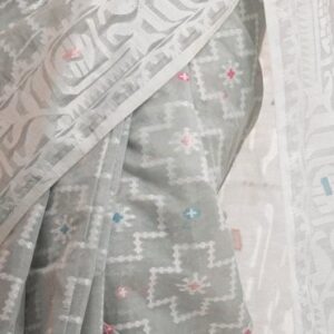 Gray Half-silk Saree