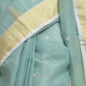 Aqua Green Half-silk Saree