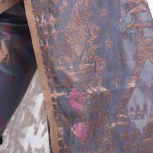 Ash Blue Half-silk Saree