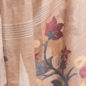 Beige Cotton Saree