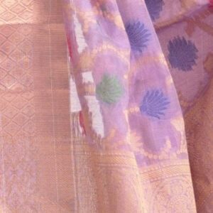 Purple Half-silk Saree