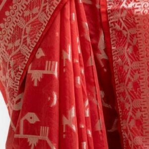 Soft Pink Half-silk Saree