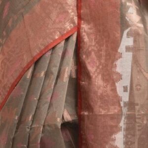 Golden Half-silk Saree