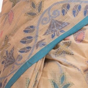 Beige Cotton Saree
