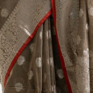 Gray Half-silk Saree
