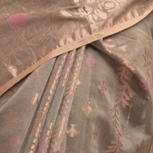 Light Brown Half-silk Saree
