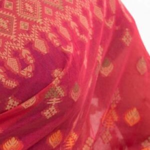 Red Half-silk Saree