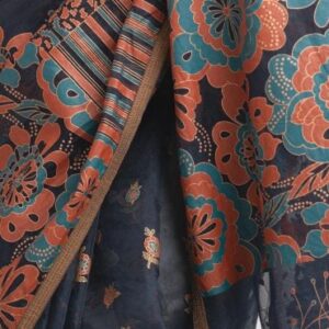 Black Muslin Exclusive Saree