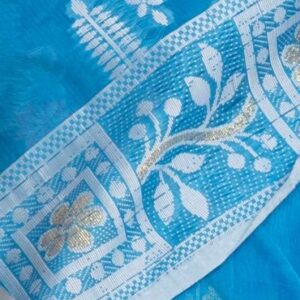Blue Half-silk Saree