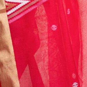 Bright Pink Half-silk Saree