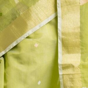 Lime Green Half-silk Saree