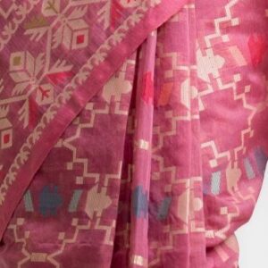 Mauve Half-silk Saree