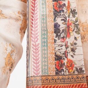 White & Yellow Cotton Saree