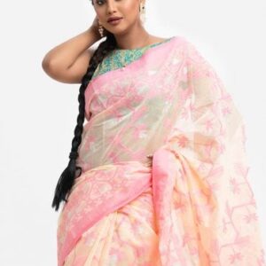 Cream Art Silk Saree