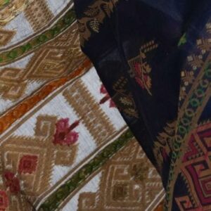 Blue Half-silk Saree