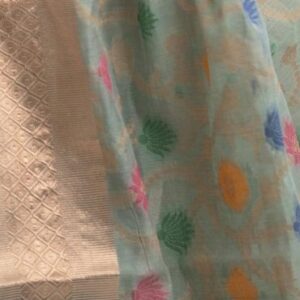 Sea Green Cotton Saree