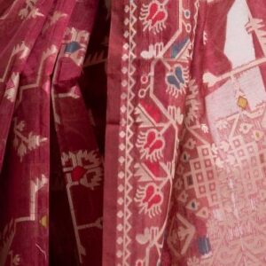 Pink Half-silk Saree