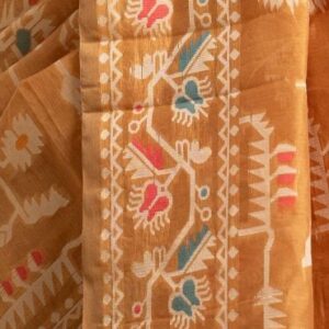 Golden Half-silk Saree