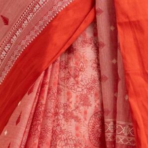 Red Cotton Saree