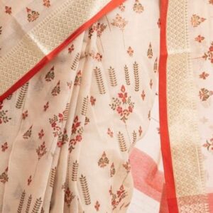 Off-white Cotton Saree