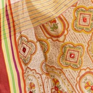 Creme Cotton Saree